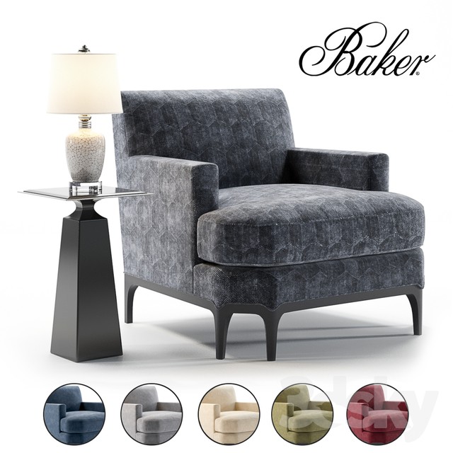 Baker Celestite Lounge Chair 3DS Max - thumbnail 3