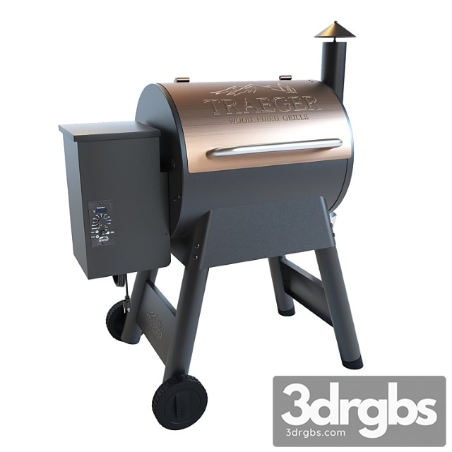 Outdoor BBQ Grill Traeger Pro Series 22 3dsmax Download - thumbnail 1