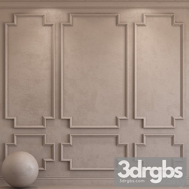 Decorative Plaster With Molding 37 3dsmax Download - thumbnail 1