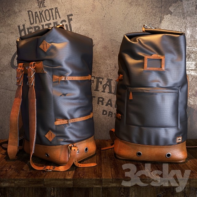 Buffalo Jackson Dakota Vintage Backpack Bag 3DS Max - thumbnail 3