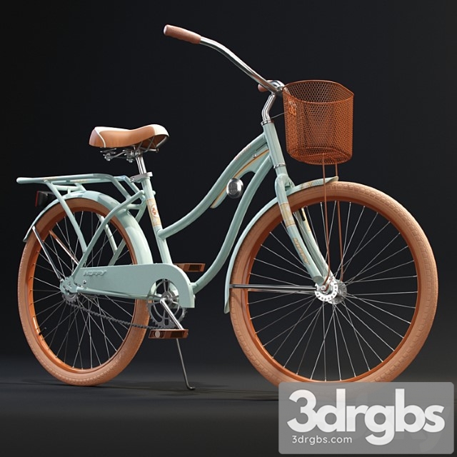 Huffy nel lusso womens cruiser bike with basket 3dsmax Download - thumbnail 1