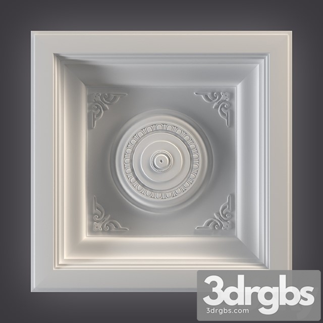 Decorative plaster Ceiling outlet_22 3dsmax Download - thumbnail 1