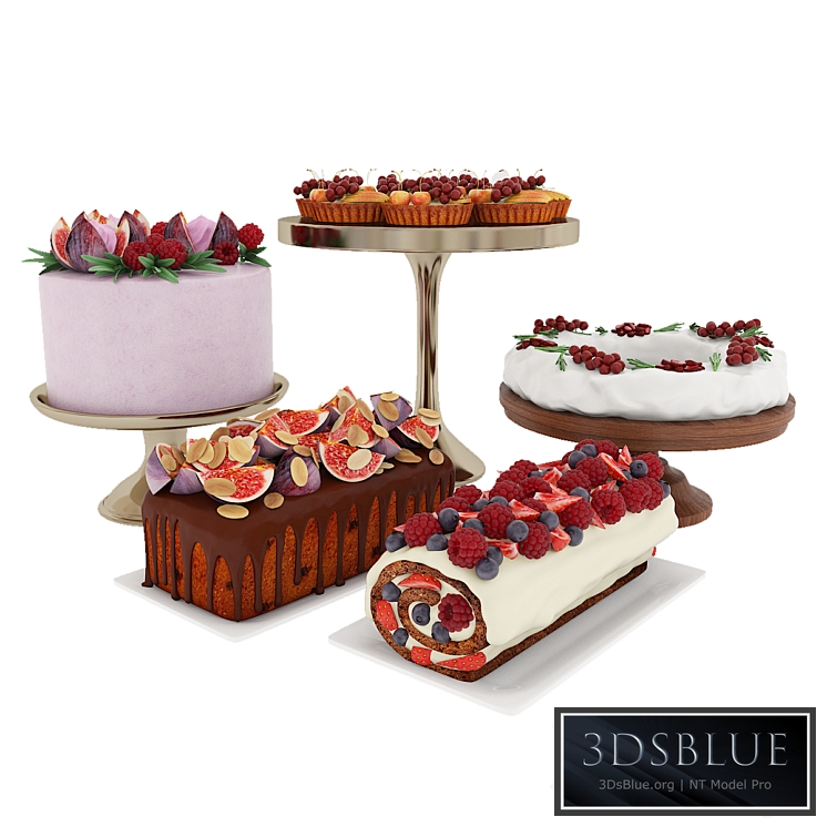 Fruit berry cake collection 3 3DS Max - thumbnail 3