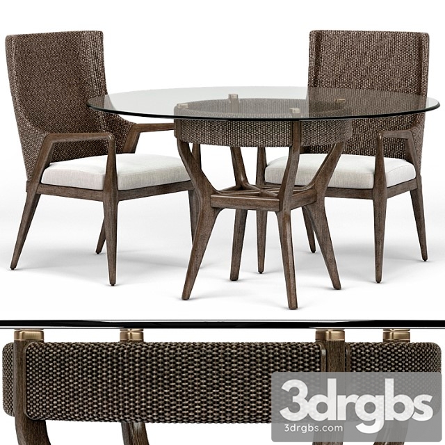 Formosa Arm Chair Round Dining Table 3dsmax Download - thumbnail 1