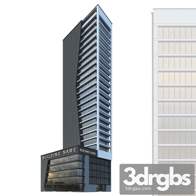 High Rise Office Building No 2 3dsmax Download - thumbnail 1