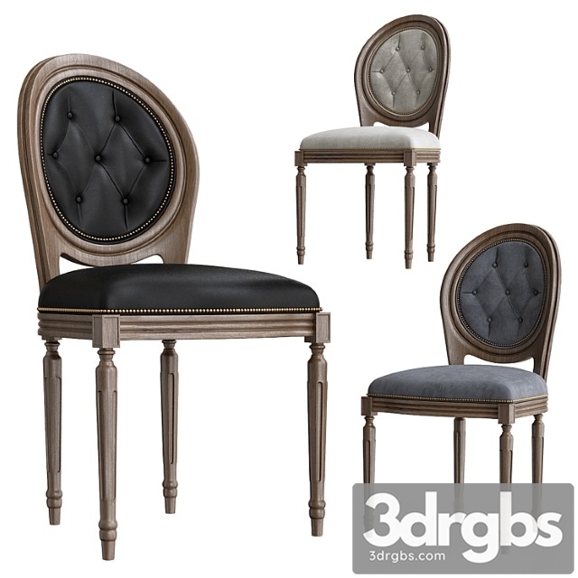Round back paige upholstered barstool 2 3dsmax Download - thumbnail 1