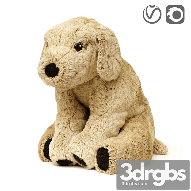 Toy Gosig Golden Soft Toy Dog Golden Retriever 3dsmax Download - thumbnail 1