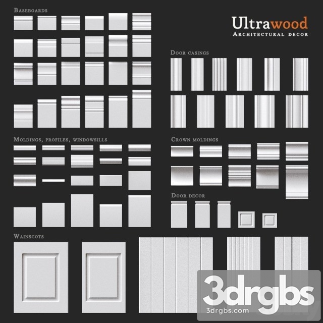 Ultrawood Decor Element 3dsmax Download - thumbnail 1