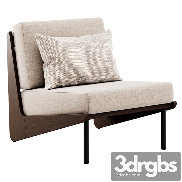 Kinney Teak Lounge Chair By Crate And Barrel 3dsmax Download - thumbnail 1