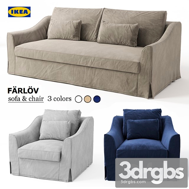 Sofa Chair Ikea Farlov 3dsmax Download - thumbnail 1