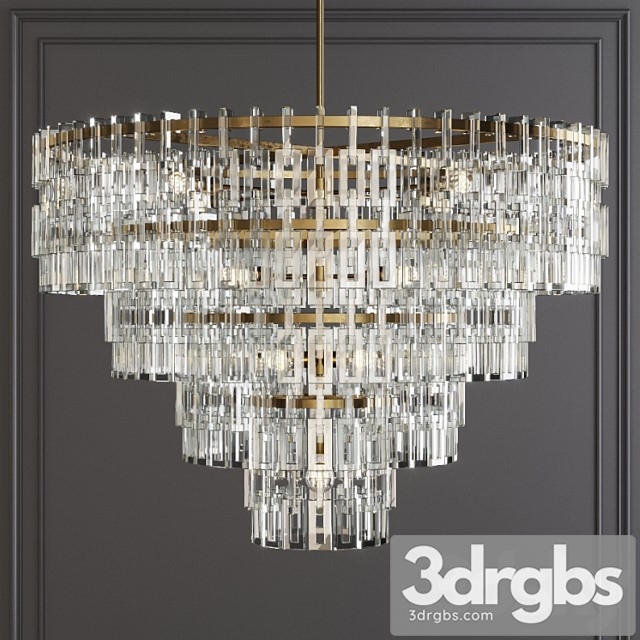 Restoration hardware marignan round chandelier 48 brass 3dsmax Download