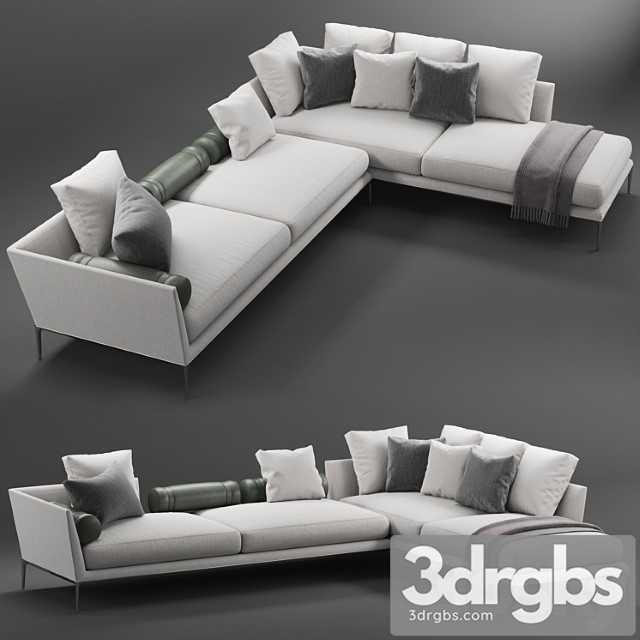 B&b italia atoll sofa system 2 3dsmax Download - thumbnail 1