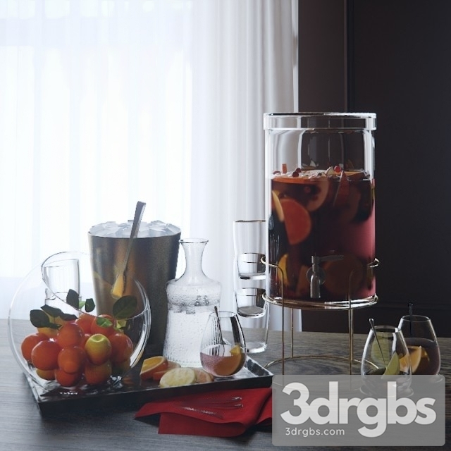 Glass Drink Dispenser Crate and Barrel 3dsmax Download - thumbnail 1