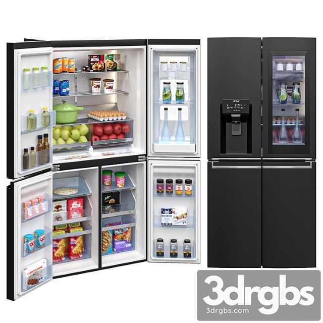Lg refrigerators gf-d706mbl 2 3dsmax Download - thumbnail 1