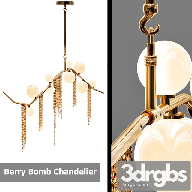 Berry bomb chandelier 3dsmax Download - thumbnail 1