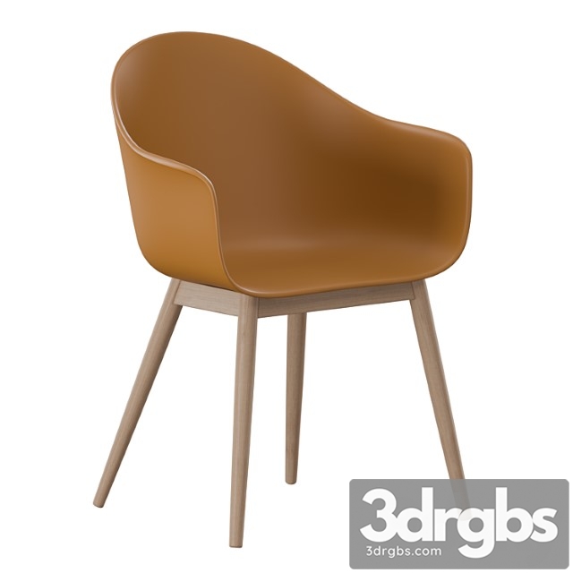 Harbour Dining Chair Wooden Base 3dsmax Download - thumbnail 1