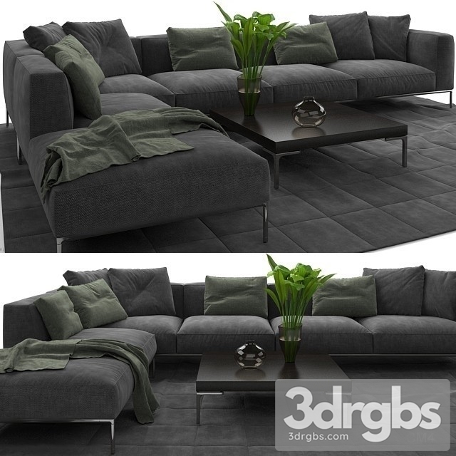 Jaan Living Sofa Fabric 3dsmax Download - thumbnail 1