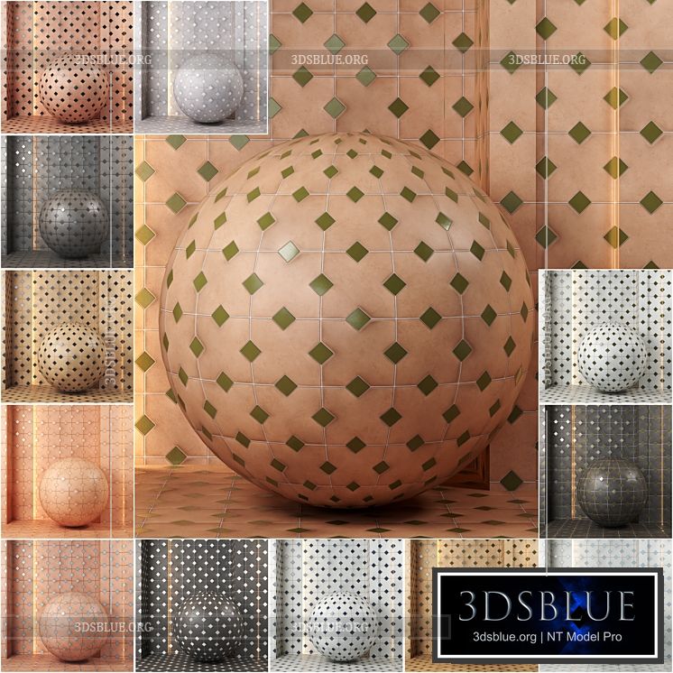 4k 13color Equipe kasbah ceramics material & texture Set 01-(Seamlesspbr) 3DS Max - thumbnail 3