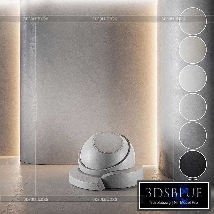 Decorative plaster | Concrete set (seamless) | 18 3DS Max - thumbnail 3