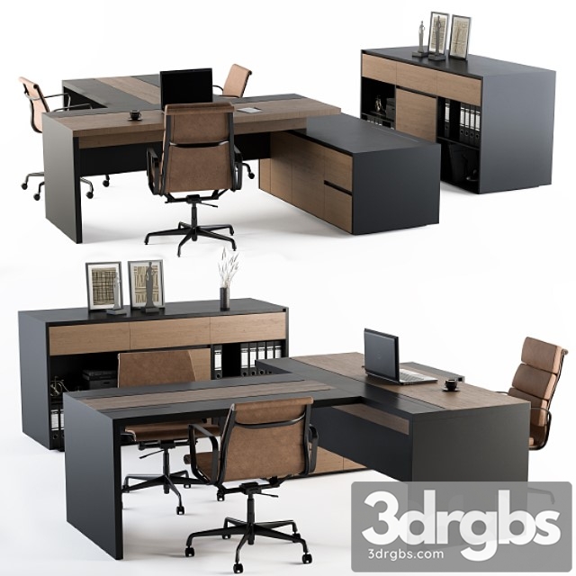 Office Furniture Manager Set 3dsmax Download - thumbnail 1