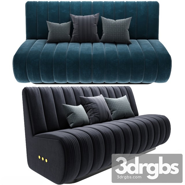 Sophia 2 Seater With Pillow 3dsmax Download - thumbnail 1