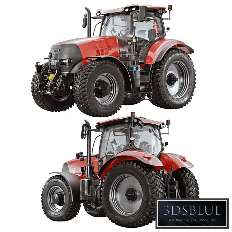 CASE 3 Tractor 3DS Max - thumbnail 3