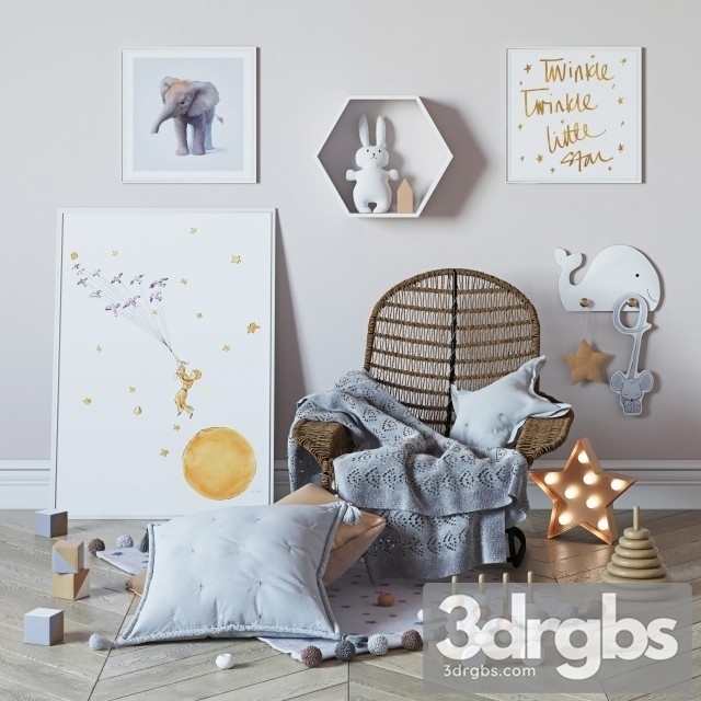 Decorative Set For Baby 3dsmax Download - thumbnail 1