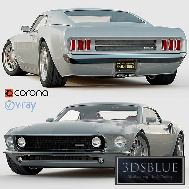 Ford Mustang Mach 40 3DS Max - thumbnail 3