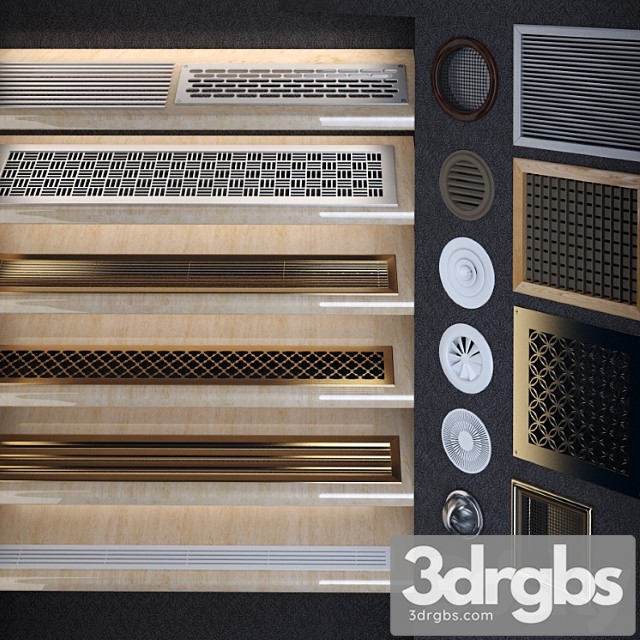 Ventilation Grilles And Diffusers 3dsmax Download - thumbnail 1