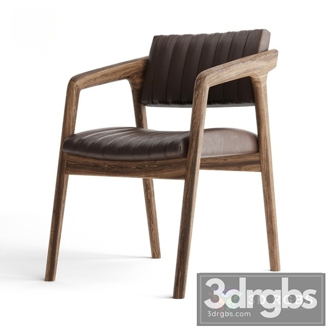 Sliced Walnut Fabric Leather Chair 3dsmax Download - thumbnail 1