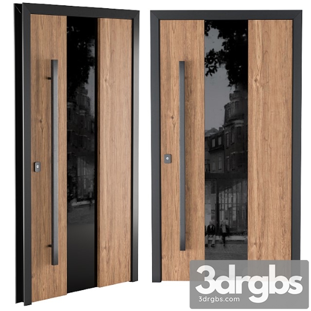 Door wooden and glass 3dsmax Download