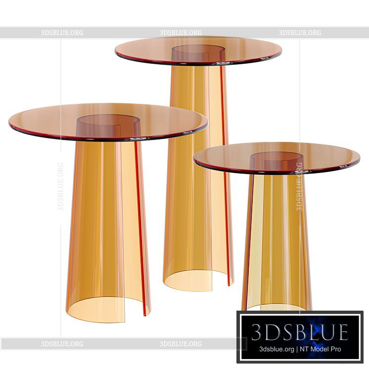 Side table Acrylic 3DS Max - thumbnail 3