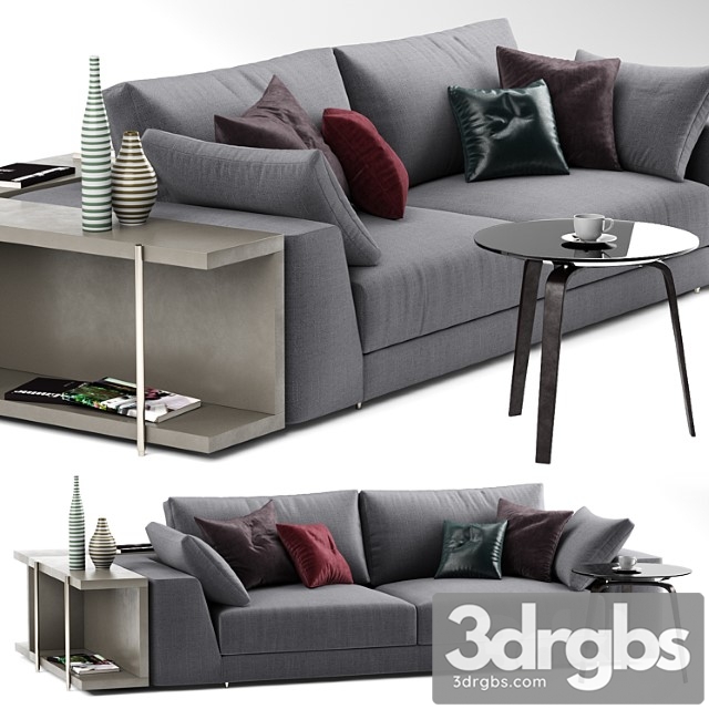 Argo gray sofa ag002 – misuraemme 2 3dsmax Download - thumbnail 1