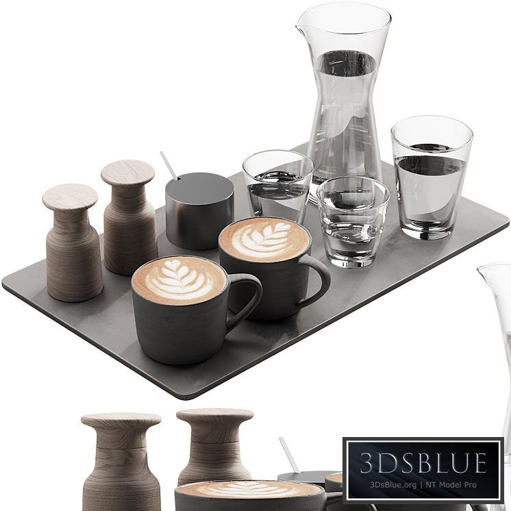 134 eat and drinks decor set 04 coffee and water 04 3DS Max - thumbnail 3