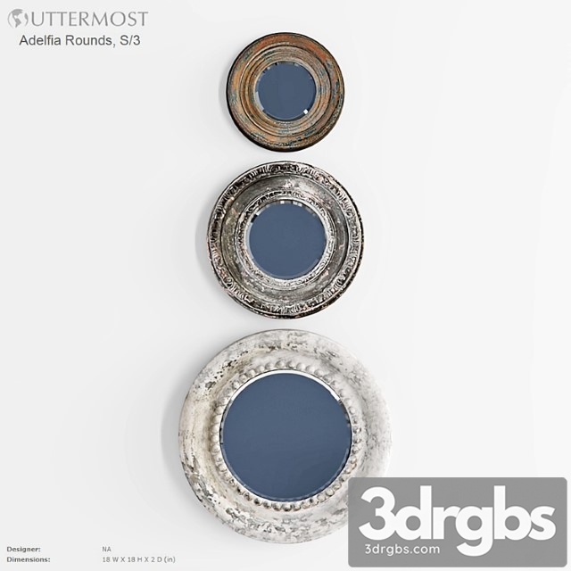 Uttermost adelfia rounds s3 mirror 3dsmax Download - thumbnail 1