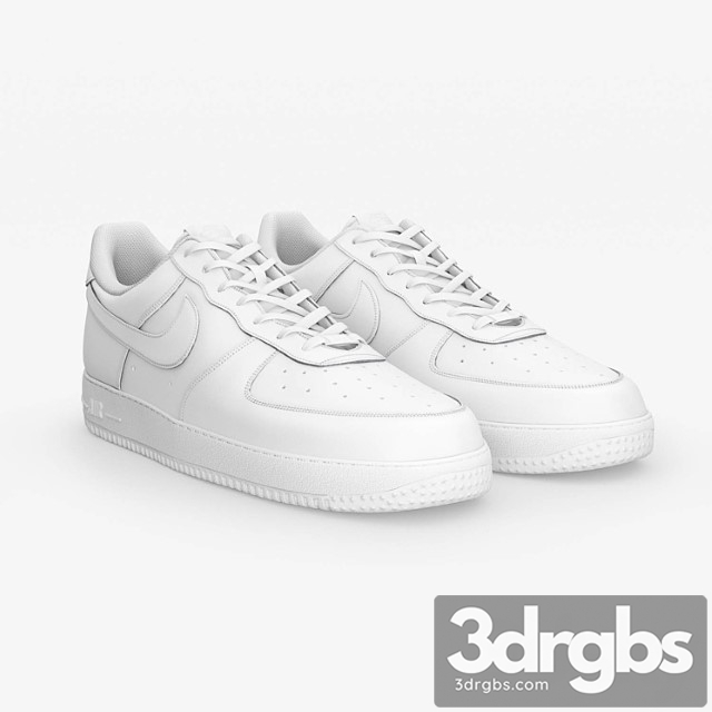 Nike af1 white 3dsmax Download - thumbnail 1