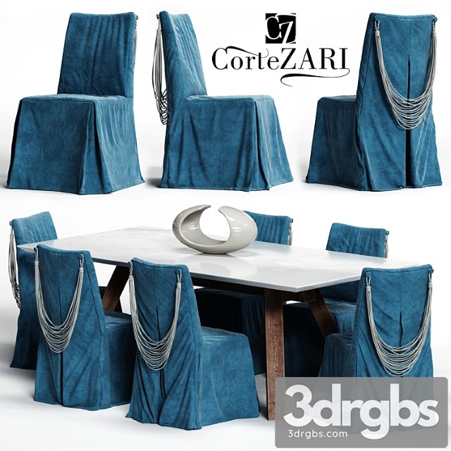 Corte zari chair and soho table 2 3dsmax Download - thumbnail 1