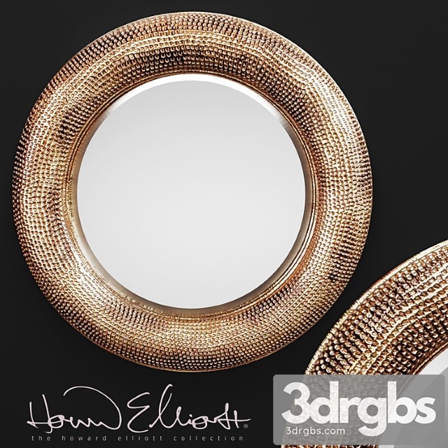 Raymus Mirror by Howard Elliott Copper Decor Round Disc Metal Decorative Wall Decor Luxury Mirror 3dsmax Download - thumbnail 1