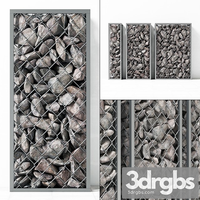 Small Gabions With Stones 3dsmax Download - thumbnail 1