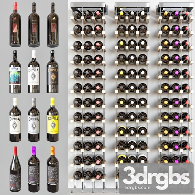 Wine bottle unit 03 3dsmax Download - thumbnail 1
