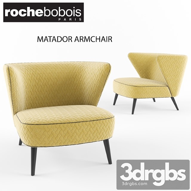 Roche Bobois Matador Armchair 1 3dsmax Download - thumbnail 1