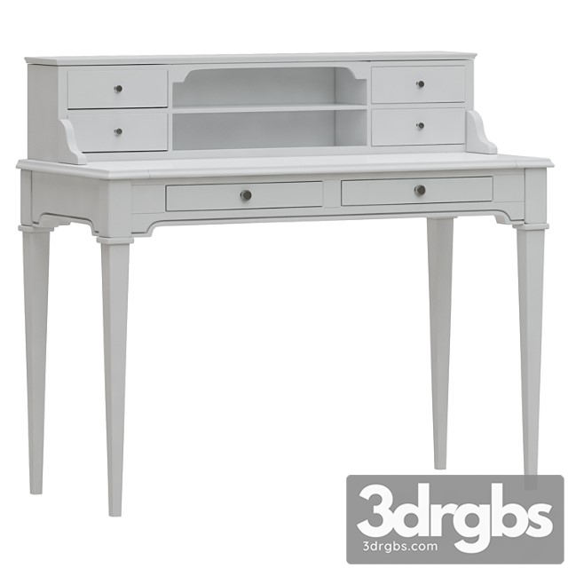 Dantone home oxford desk with shelves 2 3dsmax Download