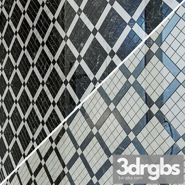 Atlas concorde marvel pro gray fleury diagonal mosaic 3dsmax Download - thumbnail 1