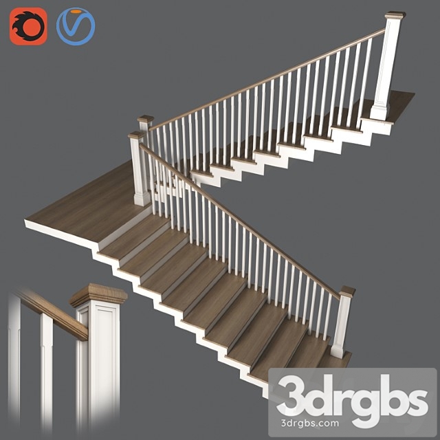 Stairs 08 3dsmax Download - thumbnail 1