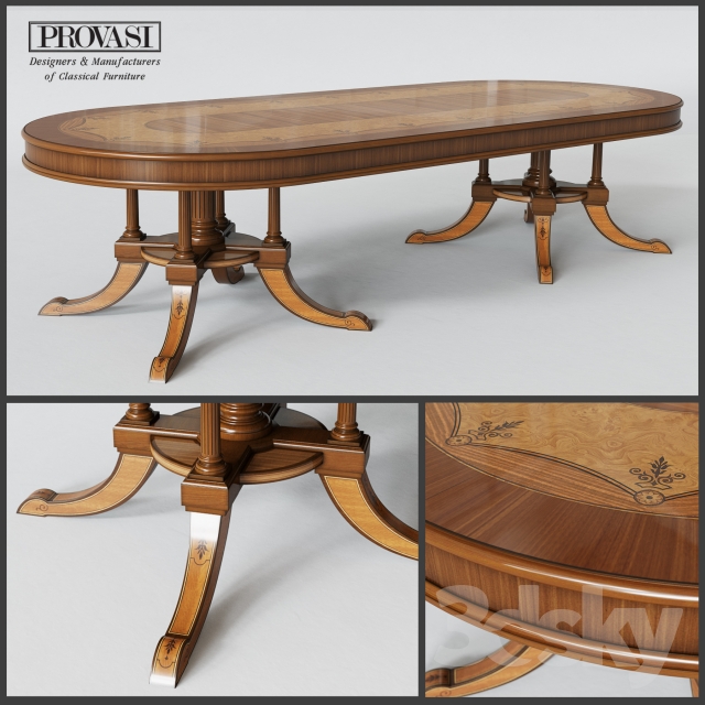 PROVASI 1213 Oval Table 3DS Max - thumbnail 3