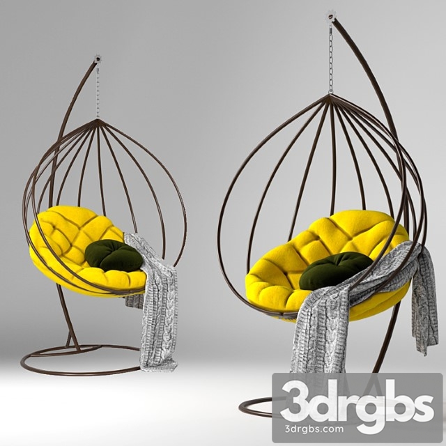 Pendant chair cocoon adele 3dsmax Download - thumbnail 1