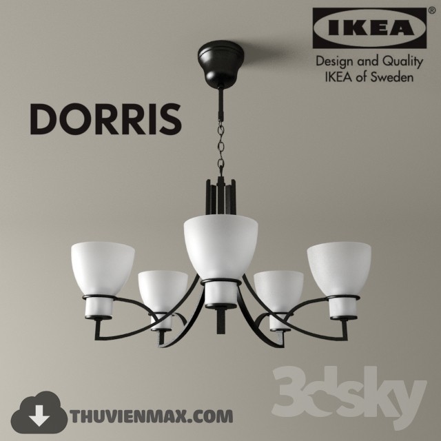 Dorris IKEA \/ Suspension with 5 shades 3DS Max - thumbnail 3