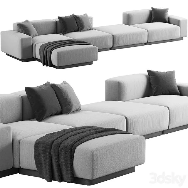 003 Soft modular sofa 4 seat by Vitra 3dsMax Model
