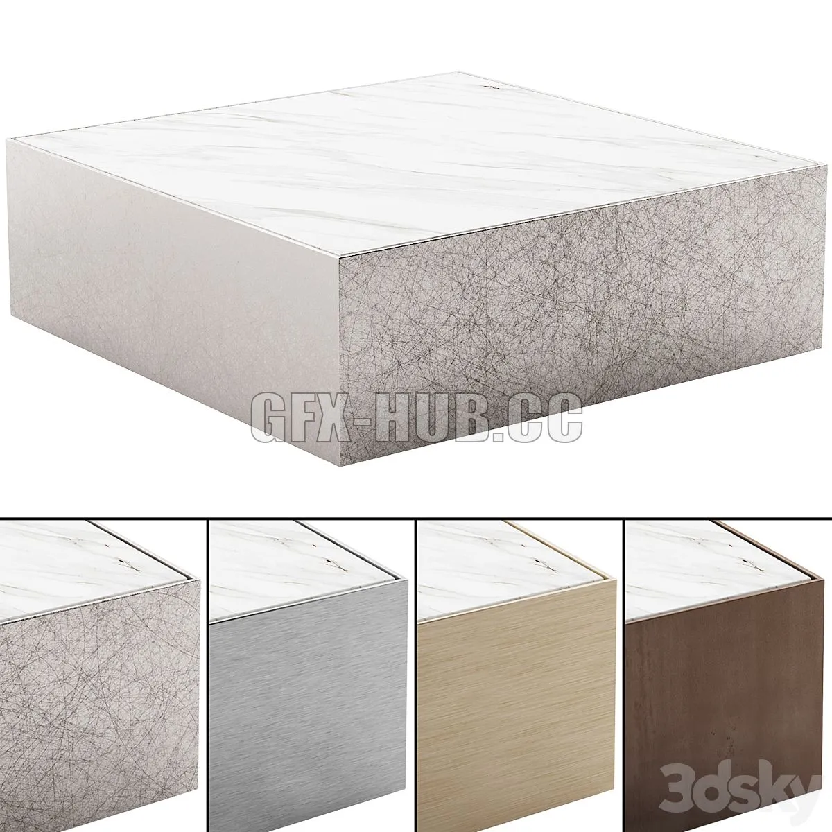 014 Coffee Table Marble Ballot by Phase 3dsMax Model