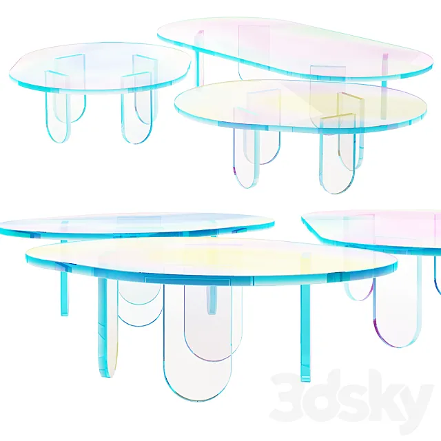 015_Multi-colored Pearl custom coffee table 00 3DSMax File